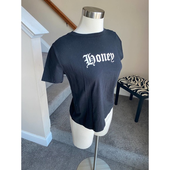 Forever 21 "Honey" black crop top, size small. - Picture 2 of 5